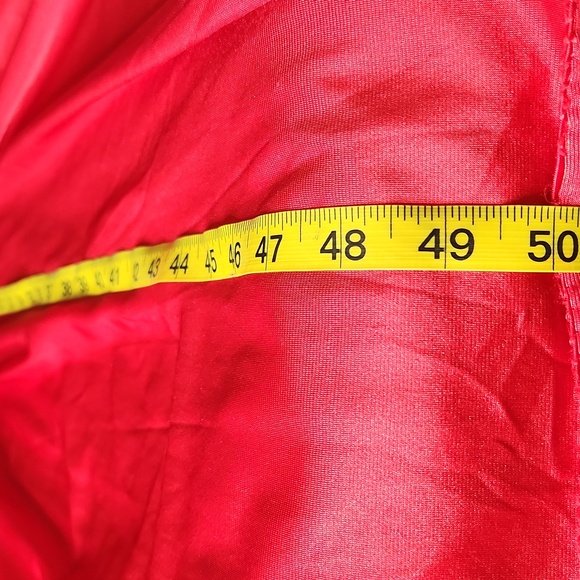 Vintage Miss Elaine red lace cut-out silky Fantasy  babydoll maxi slip dress - Picture 11 of 12